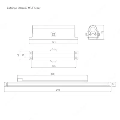 520 000 so'm / dona 70 dan 110 kg gacha bo'lgan toymasin 4S Sliderli eshik yopuvchisi Qora rang