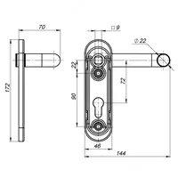 {0} so'mdan Yong'inga qarshi eshik tutqichlari FUARO DH-0433 NE