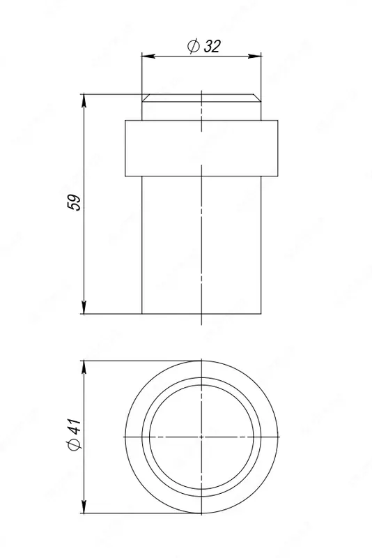 Упор дверной напольный FUARO STOPPER/M.14 нержавеющая сталь - {0} so'mdan