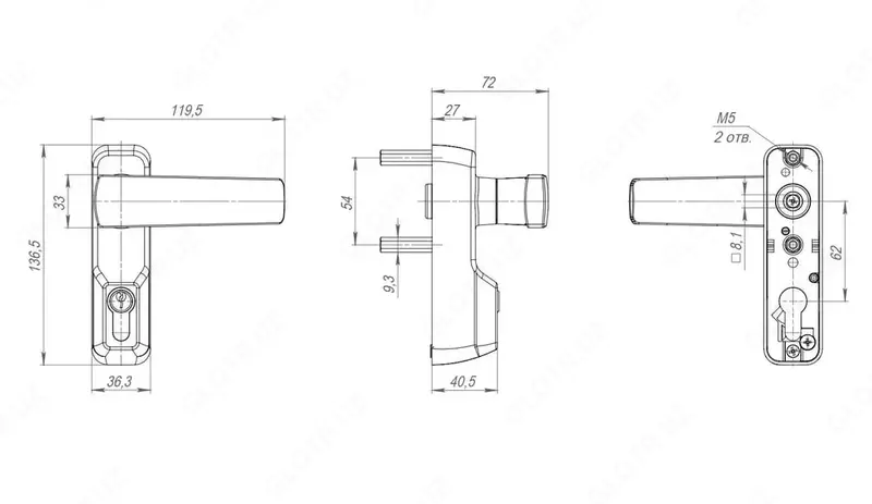 от {0} сум Ручка накладная FUARO AP.H-136 для комплектации систем антипаника.