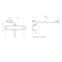  Доводчик дверной Ajax DCTR50-100 (TDR-100) от 50 до 100кг - 