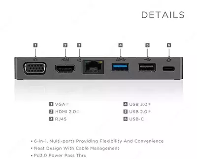 Док-станция Lenovo Powered USB-C Travel Hub