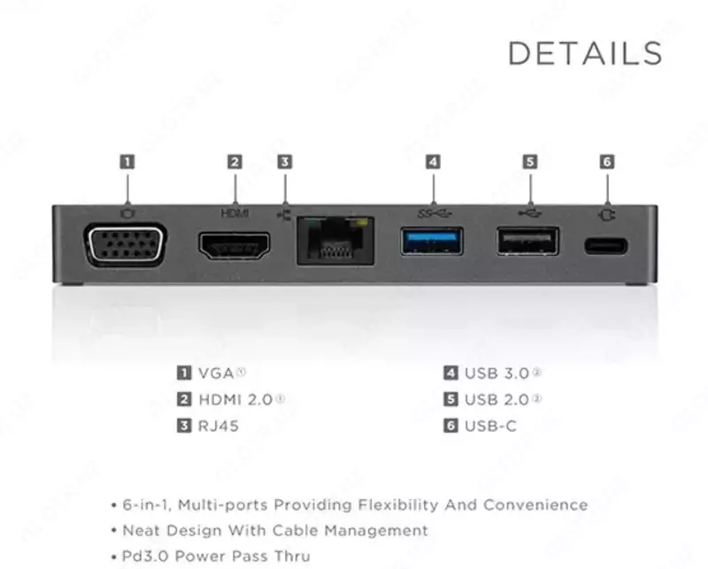 Док-станция Lenovo Powered USB-C Travel Hub