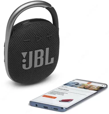 Беспроводная колонка JBL Clip 4 с карабином