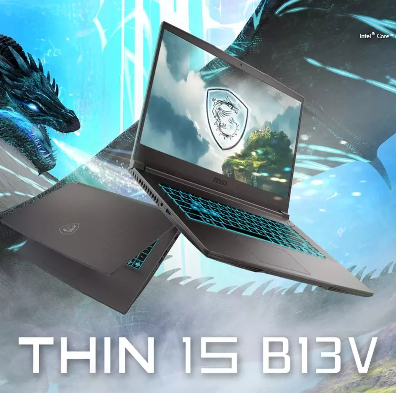 Ноутбук MSI Thin 15 i5-13420H/16GB DDR4/512GB SSD/RTX 4050 6GB - Maxcore.Uz - Компьютерная техника в Узбекистане