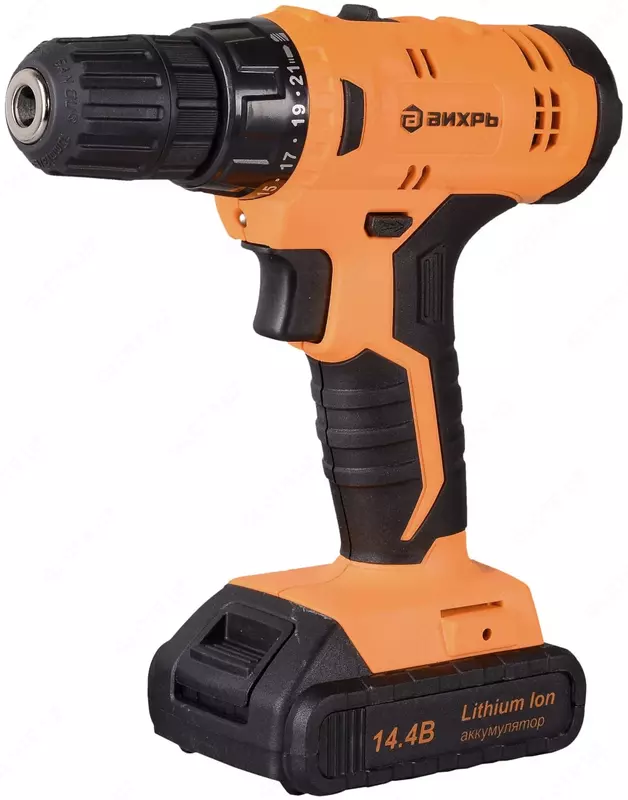 Аккумуляторная дрель - шуруповерт "Вихрь" ДА-14Л-2KА/ДА-14Л-2K (72/14/20) - 559 000 сум