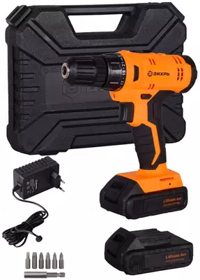 751 000 сум / комплект Аккумуляторная дрель - шуруповерт "Вихрь" ДА-20Л-2К (72/14/21)