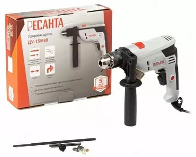   Сетевая ударная дрель Ресанта ДУ-15/680 (75/8/2)