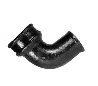 Чугунное колено для дымохода  D= 25-1200 мм  Тип: УР; УРГ; УРФ...  Внешнее покрытие: оцинкованное; битум...  Внутр. покрытие: ЦПП; эпоксидно-полимерное  Способ присоед.: Тайтон; фланцевое