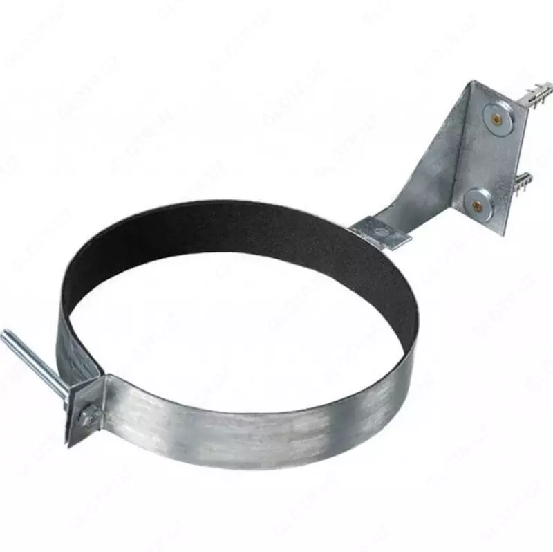 Крепление воздуховодов вентиляции к стене  Размер: М8; 105х27х3; 65х18х2.5 мм  Материал: сталь; нержевеющая сталь  Покрытие: оцинкованное