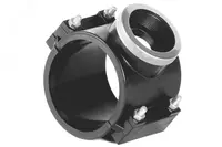 Седелка муфтовая D= 110х63; 250х63; 110х32 мм  Dрезьбы: 1; 3/4; 1/2 дюйм...  Материал: ПЭ; ПНД; ПВХ...  Вид: компрессионная; поворотная; обжимная  Ру16; Ру10; Ру12.5