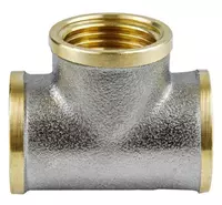 Тройник латунный двухплоскостной  D2= 1/2; 20; 25... дюйм  Соед-е: внутренняя резьба; наружная резьба; обжимной...  Произв-ль: STI; AQualink; Valtec...