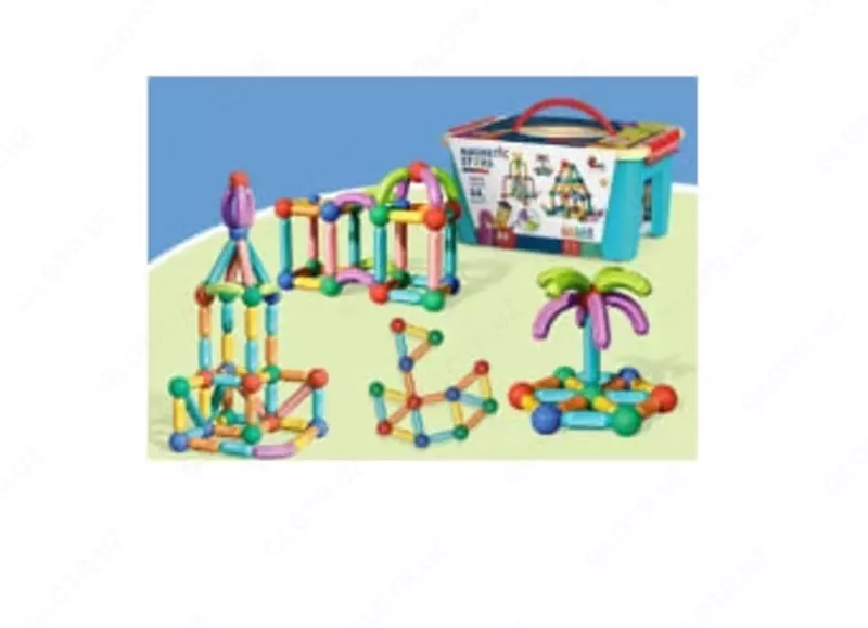 Магнитный палочный конструктор 64 pcs Magnitic sticks