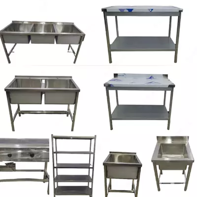 Стол, мойка, стеллаж из нержавеющей стали