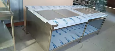 Стол-купе из нержавеющей стали с полкой - 8 000 000 сум / шт