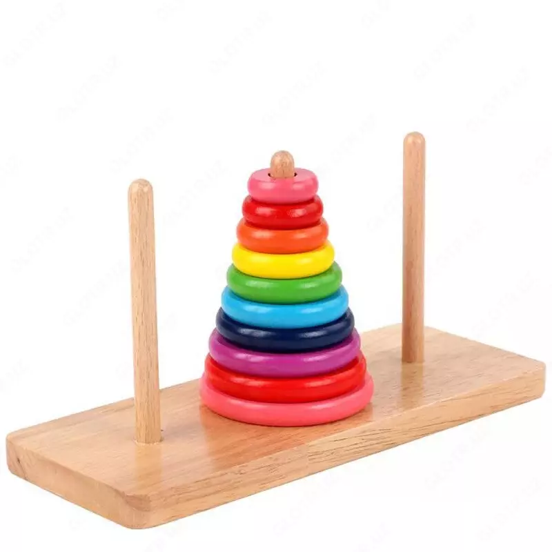 Деревянная пирамидка «Кольца» 10 шт