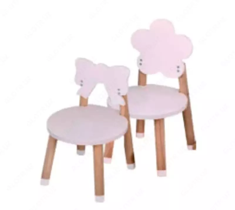 Деревянный стул «Бантик» и «Цветочек»