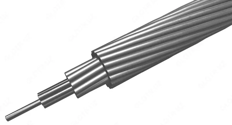 Yalang‘och (izolyatsiyasiz) po‘lat yadroli alyuminiy kabel AS (25/4.2 – 600/79 mm) GOST 839-80.