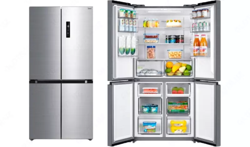  Инверторный Холодильник Midea Модель MDRF632FGF46 Стальной 424 литров Inverter - 