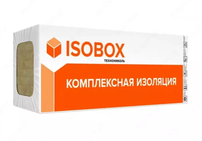 ISOBOX TechnoNIKOL bazalt izolyatsion plitalarini qadoqlash (1200 x 600 x 50 mm) Rossiya