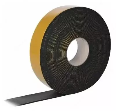 O'rnatish o'z-o'zidan yopishqoq kauchuk lenta (3 x 50 mm / 15 m) Qora