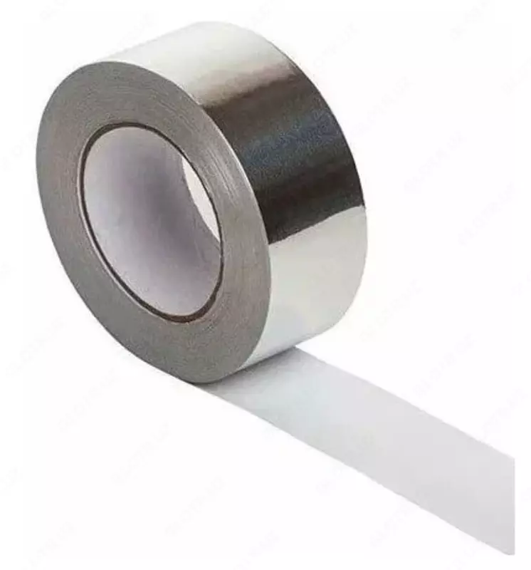 Алюминиевый скотч-лента 50 мм / 25 м (17 мкм) Серебристый.