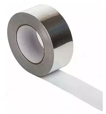 Alyuminiy skotch-lenta 50 mm / 25 m (17 mkm) Kumush rang.