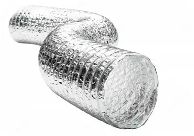 Moslashuvchan izolyatsiyalanmagan havo kanali Ø 254 mm (kumush)