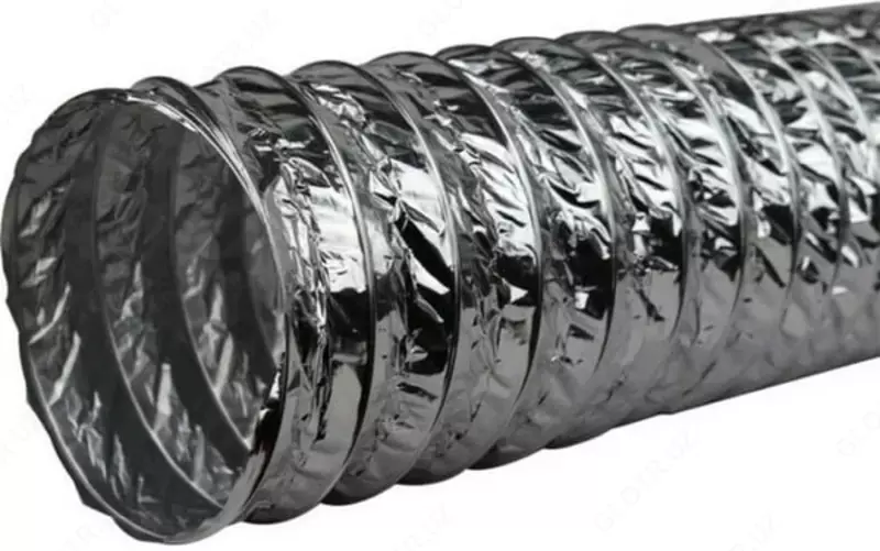 Moslashuvchan izolyatsiyalanmagan havo kanali Ø 254 mm (kumush)