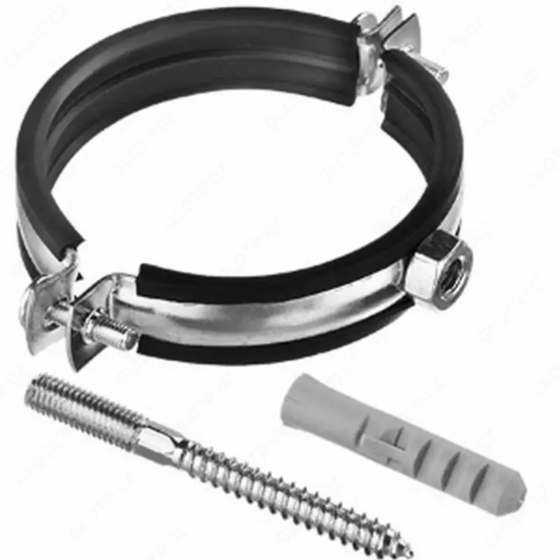 Хомут обрезиненный для труб 1 1/2" Ø 48-52 мм (Комплект)