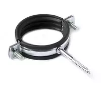 Хомут обрезиненный для труб 3/4" Ø 25-28 мм (С трифоном-шурупом) - 2 741.8 сум