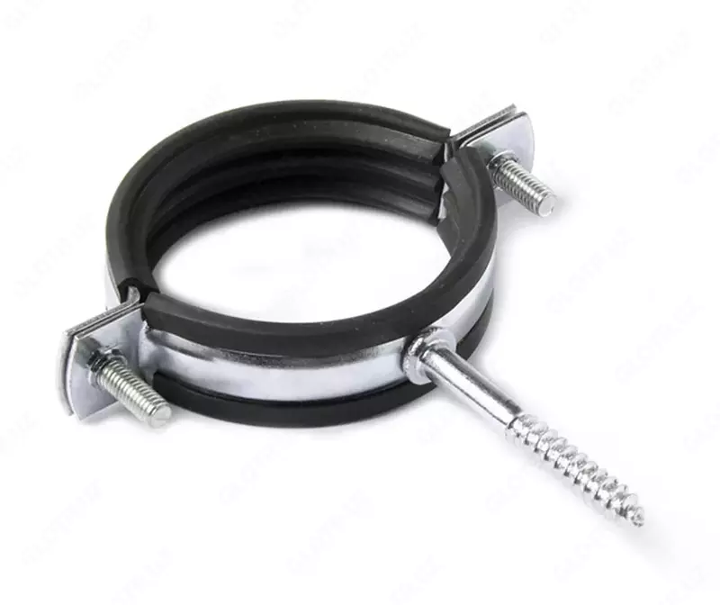 2 1/2" Ø 75-80 mm quvurlar uchun rezina qoplangan qisqich (trifonli vint bilan)