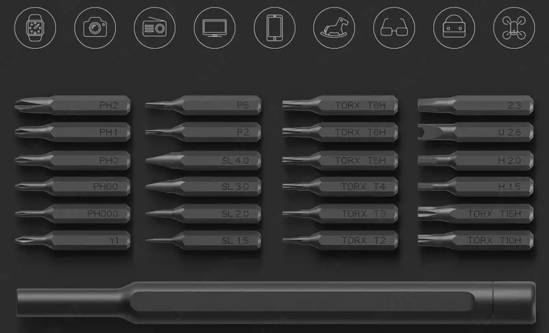 Otvertkalar to'plami Mi Precision Screwdriver Kit (BIR YIL KAFOLAT) Ulgurji va chakana