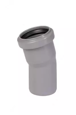 Отвод ПП для внутренней канализации 15° "OSTENDORF" Ду 50 (Россия) Серый