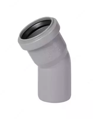 Отвод ПП для внутренней канализации 30° "OSTENDORF" Ду 50 (Россия) Серый