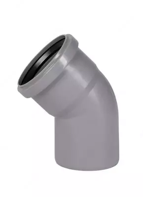 Отвод ПП для внутренней канализации 45° "OSTENDORF" Ду 75 (Россия) Серый