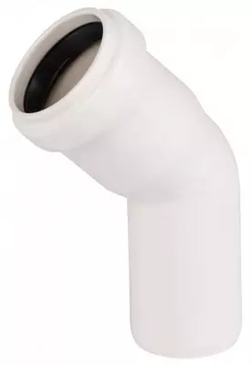 Отвод ПП для внутренней канализации 45° "OSTENDORF" Ду 32 (Германия) Белый