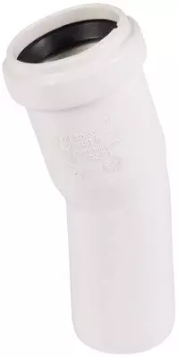 Отвод ПП для внутренней канализации 15° "OSTENDORF" Ду 32 (Германия) Белый - Цена по запросу