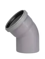 Ichki kanalizatsiya uchun PP chiqishi 45° "OSTENDORF" DN 110 (Rossiya) Kulrang