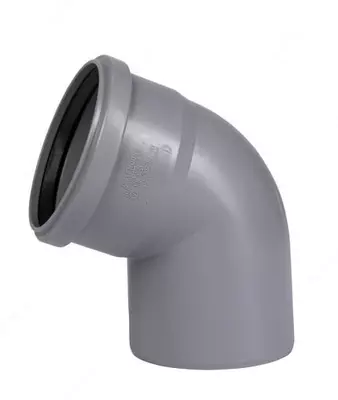Отвод ПП для внутренней канализации 67° "OSTENDORF" Ду 110 (Германия) Серый