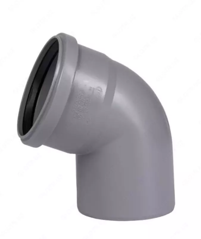 Отвод ПП для внутренней канализации 67° "OSTENDORF" Ду 110 (Германия) Серый