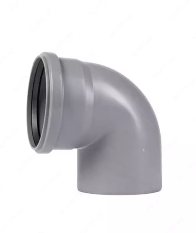 Ichki kanalizatsiya uchun PP chiqishi 87° "OSTENDORF" DN 160 (Germaniya) Kulrang