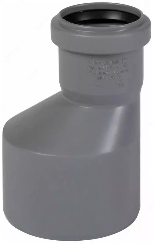  Редукция (переходник) ПП для внутренней канализации OSTENDORF Ду 90х50 (Германия) Серый - 