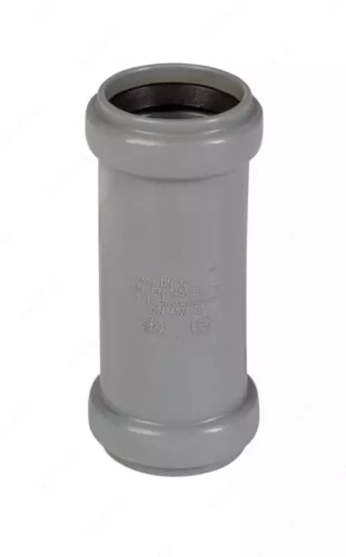 Двойная муфта ПП для внутренней канализации OSTENDORF Ду 32 (Германия) Серая