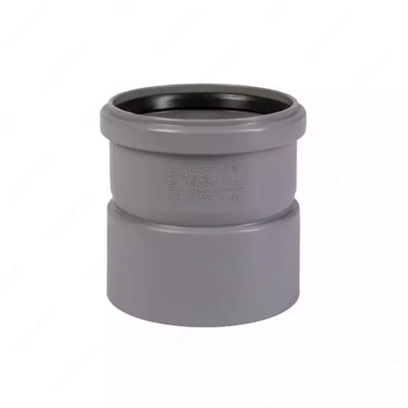 Насадная муфта ПП для внутренней канализации OSTENDORF Ду 75 (Германия) Серая