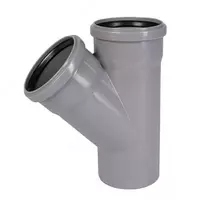 Тройник ПП для внутренней канализации 45° OSTENDORF Ду 110х90 (Германия) Серый