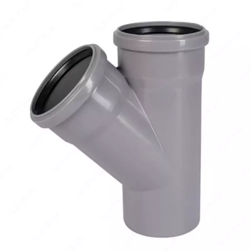 Тройник ПП для внутренней канализации 45° OSTENDORF Ду 110х90 (Германия) Серый