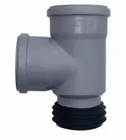 Тройник ПП-восстановитель раструба для внутренней канализации 87° OSTENDORF Ду 110х110 (Германия) Серый