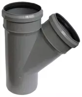  Тройник ПП для внутренней канализации 45° OSTENDORF Ду 90х75 (Германия) Серый - 