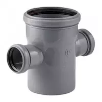  Крестовина ПП для внутренней канализации 87° OSTENDORF Ду 110х50х50 (Россия) Серая - 
